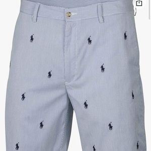 Polo Ralph Lauren Men's Classic Fit Striped Embroidered Pony Shorts